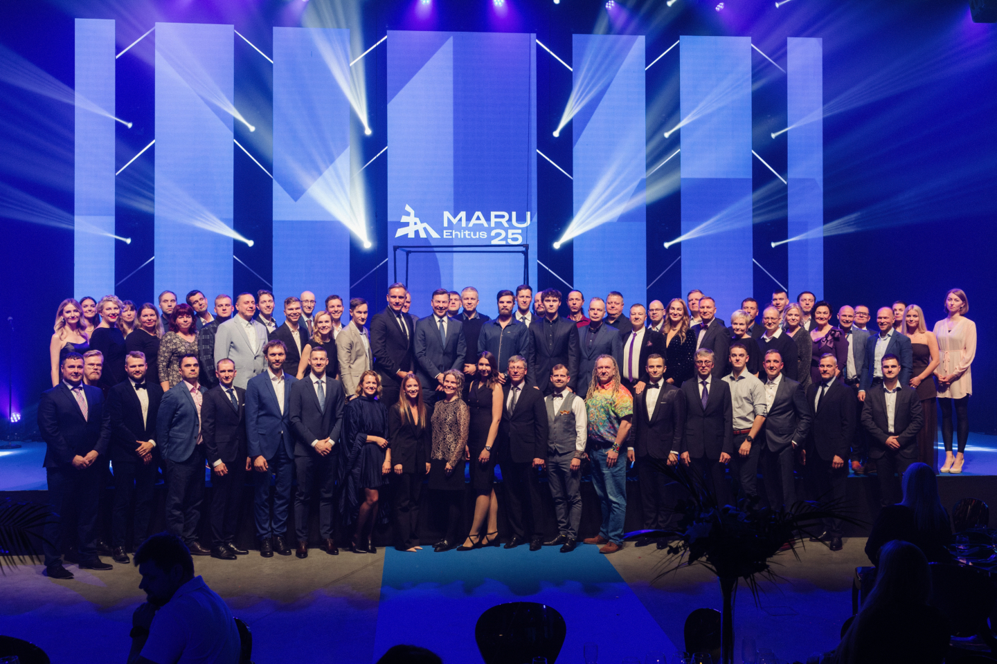 Maru Ehituse tiim ettevõtte 25. juubeli peol