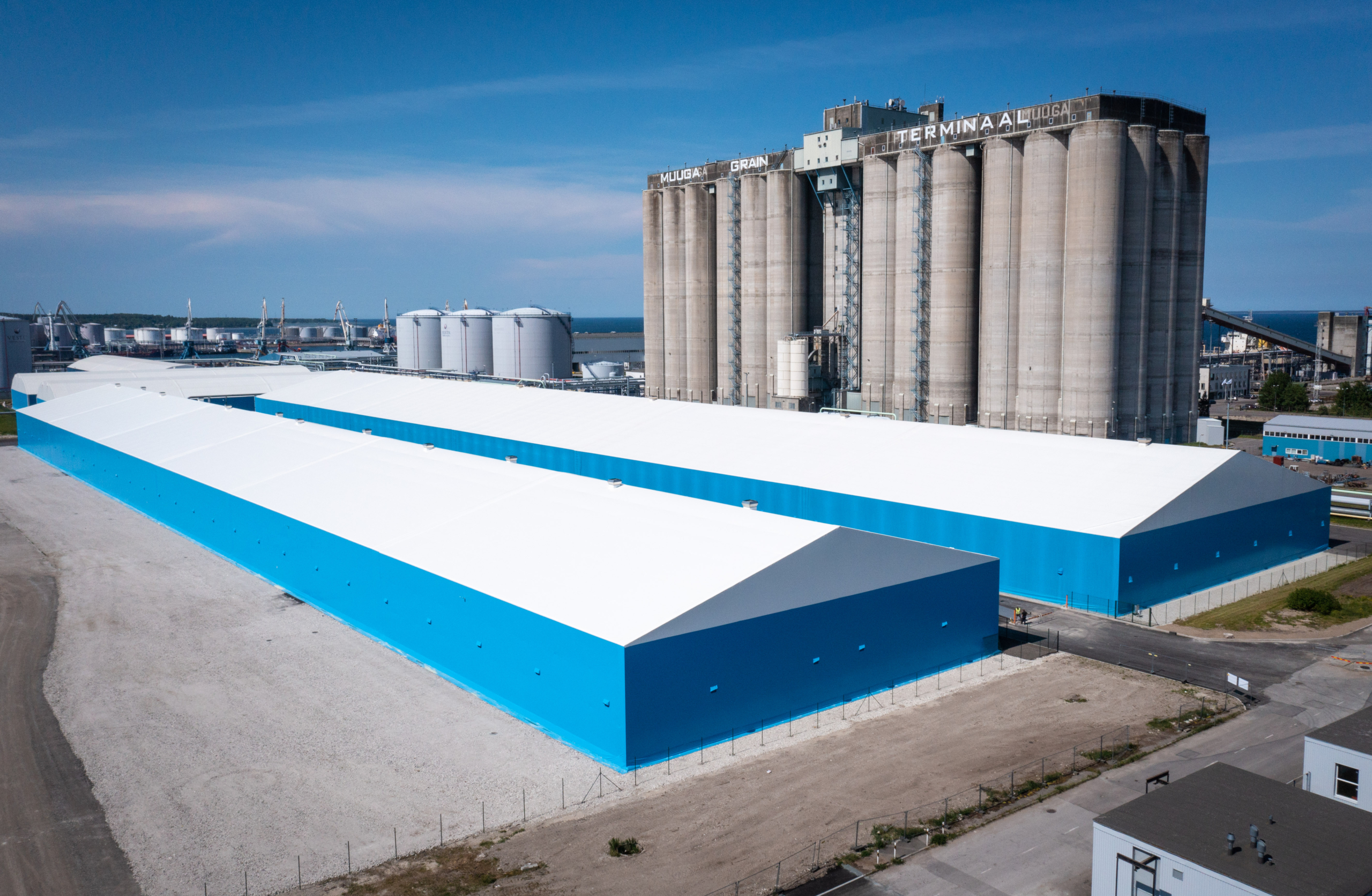 Muuga sadamas PK Terminal puistematerjalide laohoone