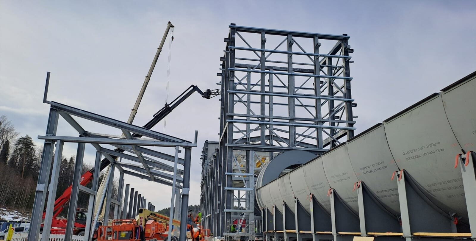 Steel Structures for an Aircraft Engine Test Facility